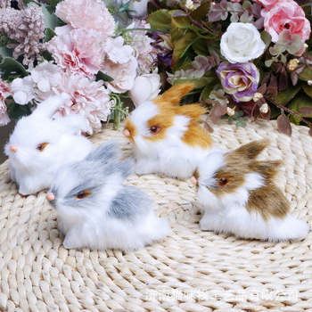 Simuliacinis zuikio butiko mini rinkinys, keturi triušiai, aukštos klasės rankų darbo amatai, papuošalai, dovanos, gimtadienio dovanos, didmeninė prekyba