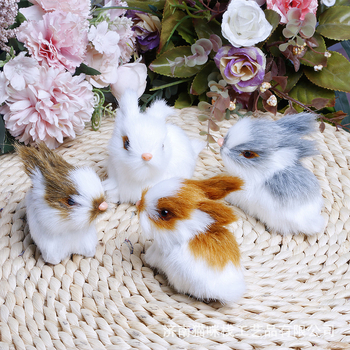 Simuliacinis zuikio butiko mini rinkinys, keturi triušiai, aukštos klasės rankų darbo amatai, papuošalai, dovanos, gimtadienio dovanos, didmeninė prekyba