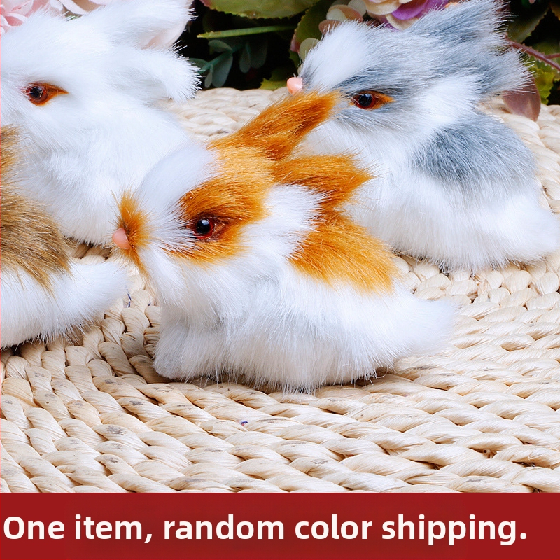 Симулационен зайче бутиков мини комплект четири зайчета висок клас ръчно изработени бижута подаръци за рожден ден подаръци на едро