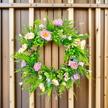 Pārrobežu Amazones pavasara vainags Teksasas savvaļas ziedu vainags Pavasara un vasaras vainags Mājas dārza rotājums