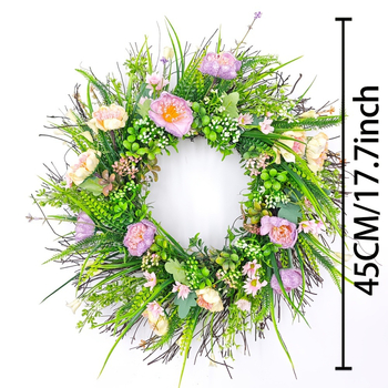 Pārrobežu Amazones pavasara vainags Teksasas savvaļas ziedu vainags Pavasara un vasaras vainags Mājas dārza rotājums