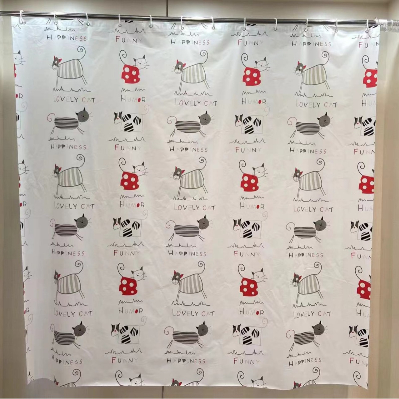 Veekindel ja hallituskindel dušikardin, paksendatud vannitoakardinate komplekt, vannitoa stantsivaba trükitud vaheseina kardin, piiriülene tehase otsemüük