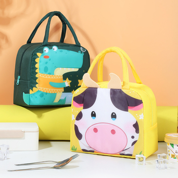 Τρισδιάστατη τσάντα φαγητού με κινούμενα σχέδια, φορητή τσάντα φαγητού για μαθητές με τσάντα γεύματος για υπαλλήλους γραφείου, χαριτωμένη τσάντα φαγητού για μετακινήσεις