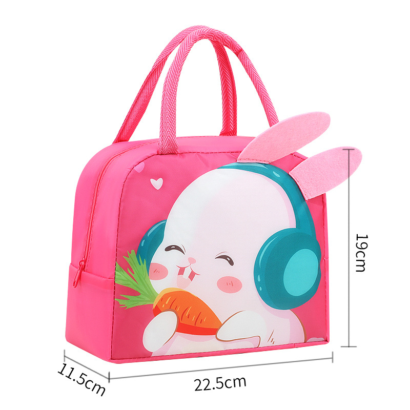 Desene animate tridimensionale prânz cutie geantă copii student portabil prânz geantă cu geantă de masă pentru lucrătorii de birou prânz geantă drăguță de navetist