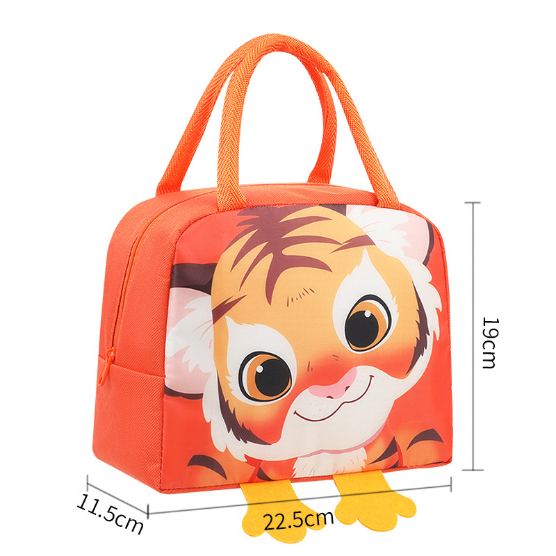 Desene animate tridimensionale prânz cutie geantă copii student portabil prânz geantă cu geantă de masă pentru lucrătorii de birou prânz geantă drăguță de navetist