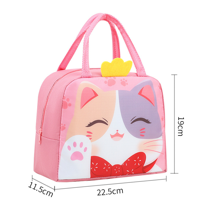 Desene animate tridimensionale prânz cutie geantă copii student portabil prânz geantă cu geantă de masă pentru lucrătorii de birou prânz geantă drăguță de navetist