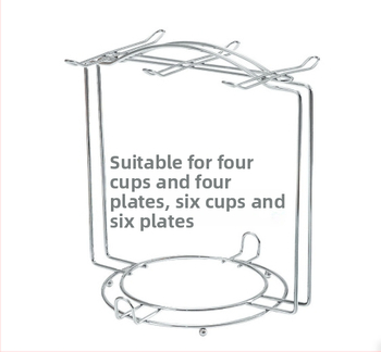 Kohvitopside komplekti hoiuriiul Kohvitopside riiul 6 tassi ja 6 taldriku riiul