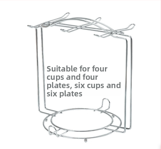 Kohvitopside komplekti hoiuriiul Kohvitopside riiul 6 tassi ja 6 taldriku riiul