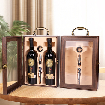 Κατασκευαστής κουτιών συσκευασίας υψηλής ποιότητας, κουτιών δώρου κρασιού με παράθυρο, κουτιών κρασιού σε απόθεμα, χονδρικής πώλησης κουτιών δώρου υψηλής ποιότητας, κατάλληλα για Penfolds κρασιού