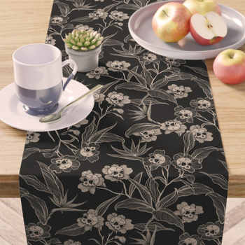 Stalo vėliavėlė, Helovino gotikinė kaukolės spauda, miegamojo restorano pokylių lauko dekoracija, „AliExpress“, „Amazon“, tarpvalstybinis