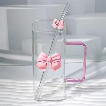 Κύπελλο με λαβή σε σκόνη, υψηλής ποιότητας βοριοπυριτικό, υψηλής ποιότητας χρωματική αξία, τσάι φρούτων, καφές, γάλα, διαφανές τετράγωνο κύπελλο βεντούζας