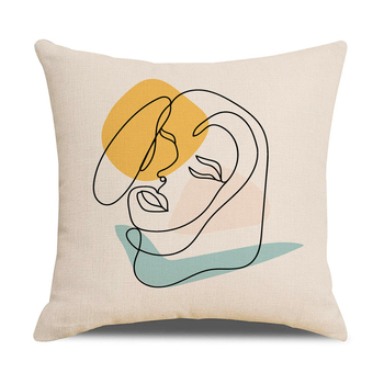 Σύγχρονη απλή γεωμετρική αφηρημένη απεικόνιση μαξιλαροθήκη από λινό 2023 νέο κάλυμμα μαξιλαριού καναπέ για το σπίτι