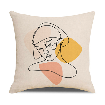 Σύγχρονη απλή γεωμετρική αφηρημένη απεικόνιση μαξιλαροθήκη από λινό 2023 νέο κάλυμμα μαξιλαριού καναπέ για το σπίτι