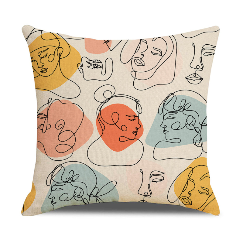 Modern egyszerű geometrikus absztrakt illusztráció vászon párnahuzat 2023 új otthoni kanapé párnahuzat párnahuzat