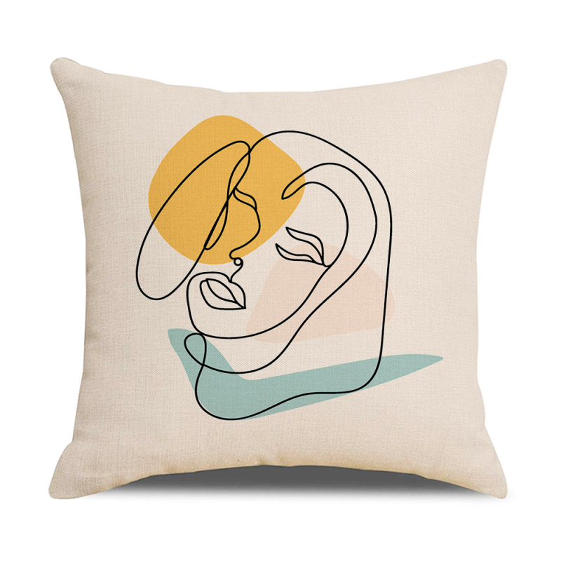 Modern egyszerű geometrikus absztrakt illusztráció vászon párnahuzat 2023 új otthoni kanapé párnahuzat párnahuzat