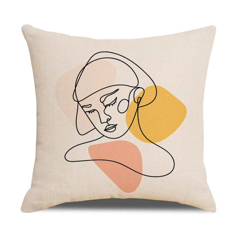 Modern egyszerű geometrikus absztrakt illusztráció vászon párnahuzat 2023 új otthoni kanapé párnahuzat párnahuzat