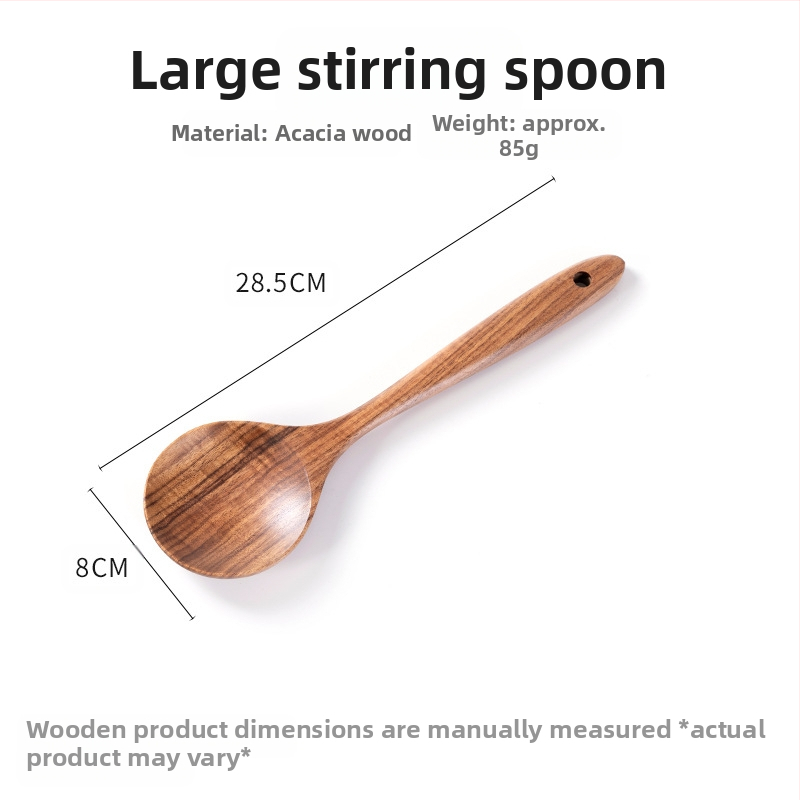 Φυλλάδιο από ξύλο ακακίας, αντικολλητικό τηγάνι, σουρωτήρι, κουτάλι ρυζιού, μακριά λαβή, ανακάτεμα, καρυκεύματα, μαγείρεμα, ζεστό δοχείο, κουτάλι σούπας