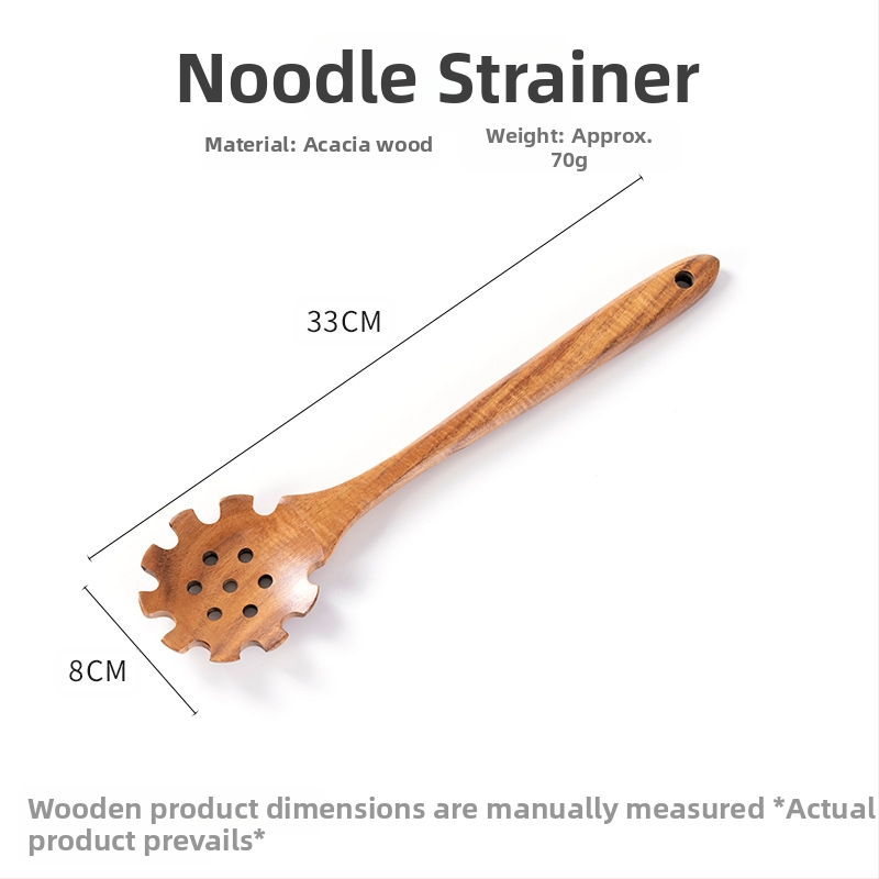 Φυλλάδιο από ξύλο ακακίας, αντικολλητικό τηγάνι, σουρωτήρι, κουτάλι ρυζιού, μακριά λαβή, ανακάτεμα, καρυκεύματα, μαγείρεμα, ζεστό δοχείο, κουτάλι σούπας