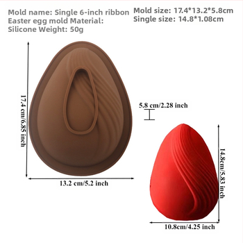 Amazon Explosions Καλούπι Σιλικόνης για Πασχαλινό Αυγό σε Σχήμα Γαλλικού Λουλουδιού, Καλούπι Μους για Κέικ, Αυγό Πουλιού