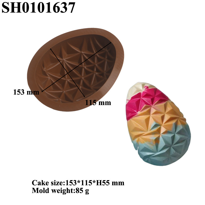 Силиконова форма за великденско яйце Amazon Explosions, форма за френски кекс с форма на цвете, форма за мус, птиче яйце