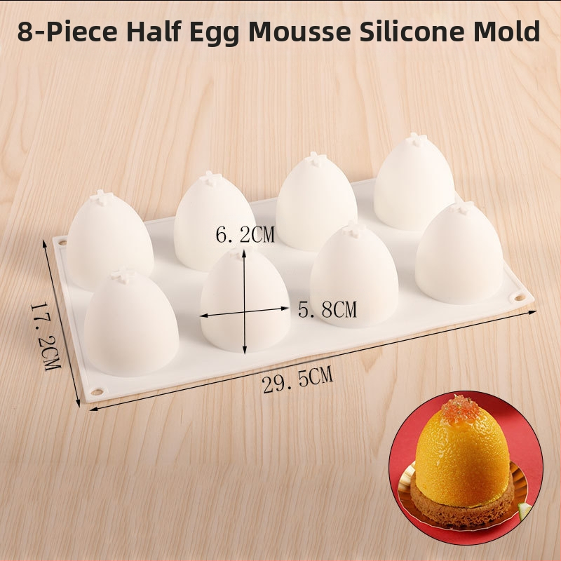 Силиконова форма за великденско яйце Amazon Explosions, форма за френски кекс с форма на цвете, форма за мус, птиче яйце