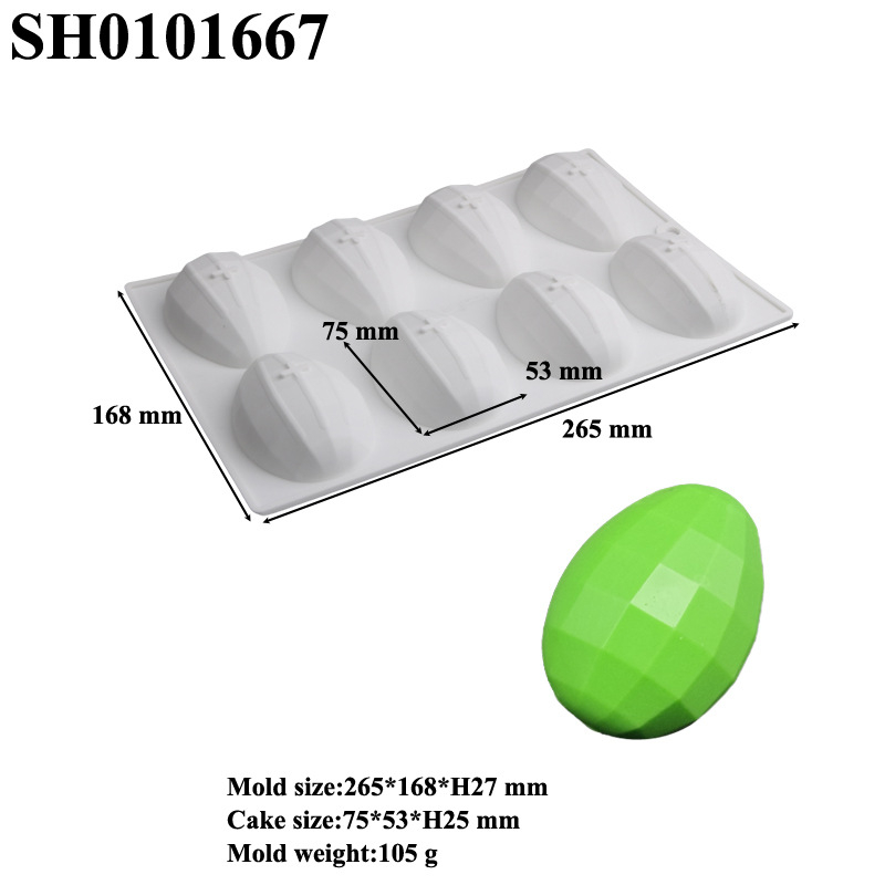 Силиконова форма за великденско яйце Amazon Explosions, форма за френски кекс с форма на цвете, форма за мус, птиче яйце