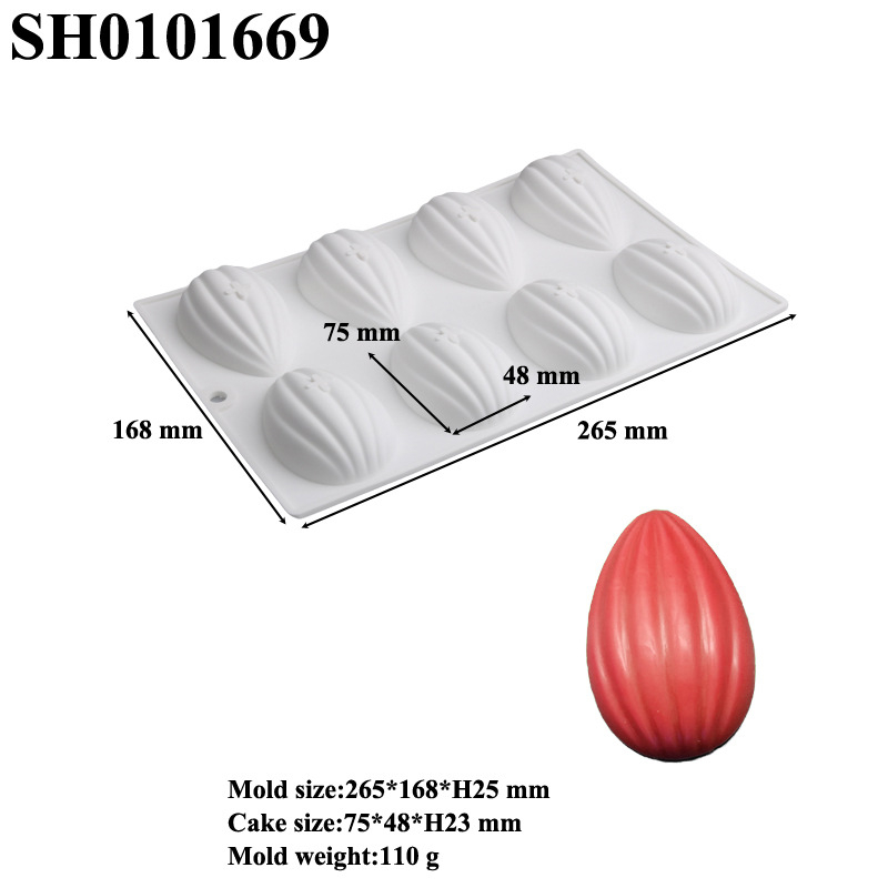 Силиконова форма за великденско яйце Amazon Explosions, форма за френски кекс с форма на цвете, форма за мус, птиче яйце