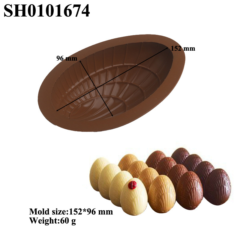 Силиконова форма за великденско яйце Amazon Explosions, форма за френски кекс с форма на цвете, форма за мус, птиче яйце