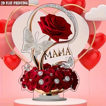 Tarpvalstybinės Motinos dienos geležinės motinos akriliniai papuošalai, šventinė dekoracija, namų dekoravimas, kūrybingi namų papuošalai