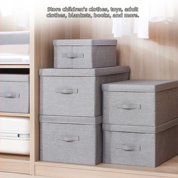 Paksendatud puuvillasest linasest riiete hoiukasti kangast artefaktide korraldaja kast kokkupandav riidekapp suur läbipaistev korvikott majapidamise võluriist