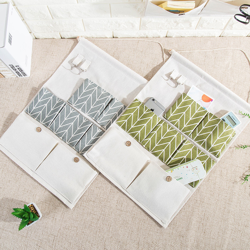 Riidest hoiukott, seinale riputatav kott, ukse tagasein, väike riidest kott, ühiselamutoa voodiäärne riputuskott, Yinwei Youni