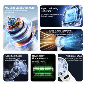 Határokon átnyúló új, nagy sebességű hűtős kézi ventilátor 100 kültéri mini ventilátor USB töltő hordozható elektromos ventilátor