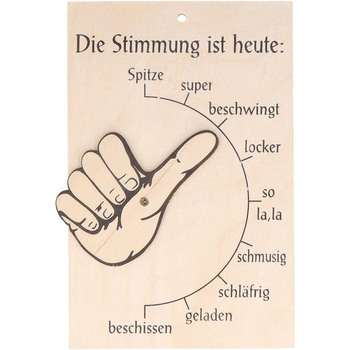 2023 трансграничен нов креативен подарък дървен лазерно рязане барометър за настроение дървен висулка за офис занаяти