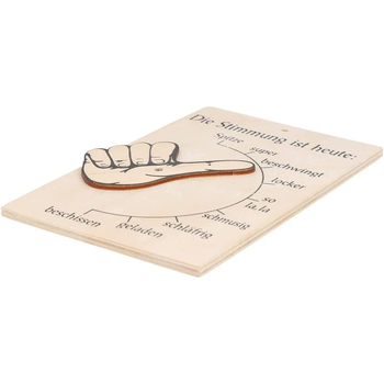 2023 трансграничен нов креативен подарък дървен лазерно рязане барометър за настроение дървен висулка за офис занаяти