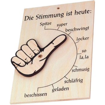 2023 трансграничен нов креативен подарък дървен лазерно рязане барометър за настроение дървен висулка за офис занаяти