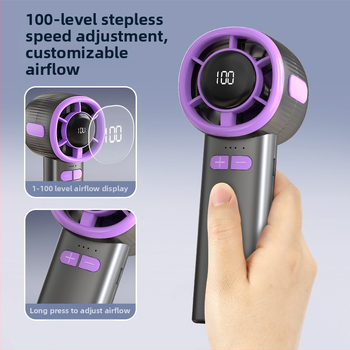 2025 új, 100 sebességes, nagysebességű digitális kijelzős jéghűtő félvezető ventilátor USB hordozható kézi kis ventilátor