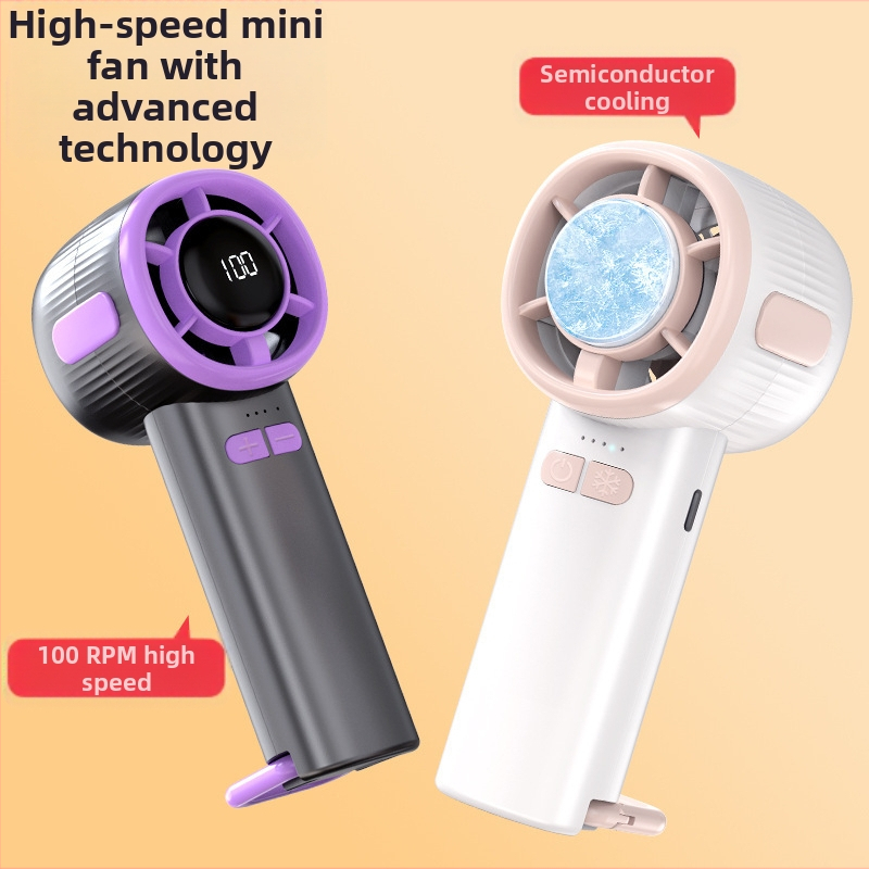 2025 új, 100 sebességes, nagysebességű digitális kijelzős jéghűtő félvezető ventilátor USB hordozható kézi kis ventilátor