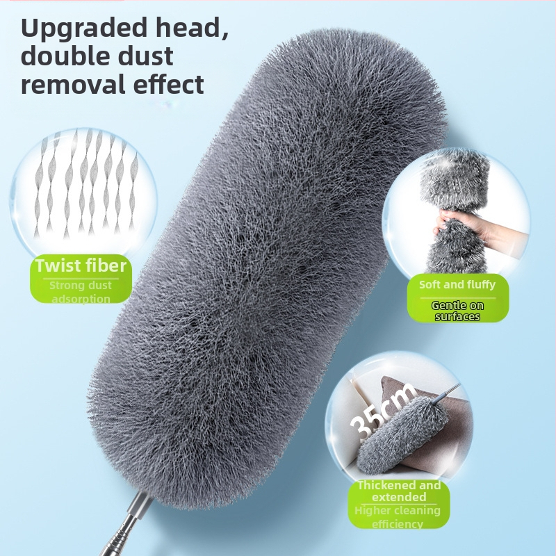 Plunksninis dulkių siurblys Elektrostatinis dulkių valymas Buitinis teleskopinis strypas Dulkių valymas Lubų valymas dideliais tarpais