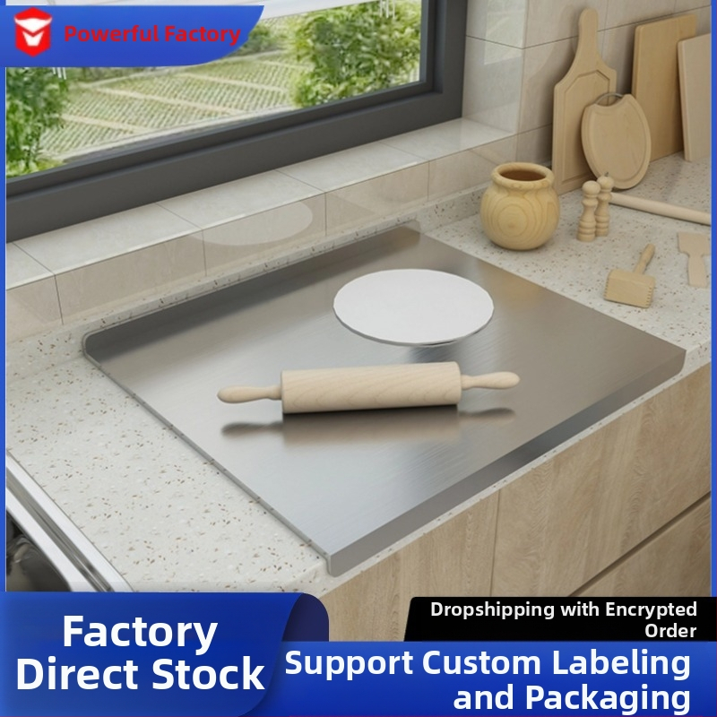 Nerūdijančio plieno sustorinta dvipusė pjaustymo lentelė buitinei pjaustymo lentai makaronų kočiojimui, minkymo plokštė, vaisių pjaustymas, virtuvės reikmenys plaukams