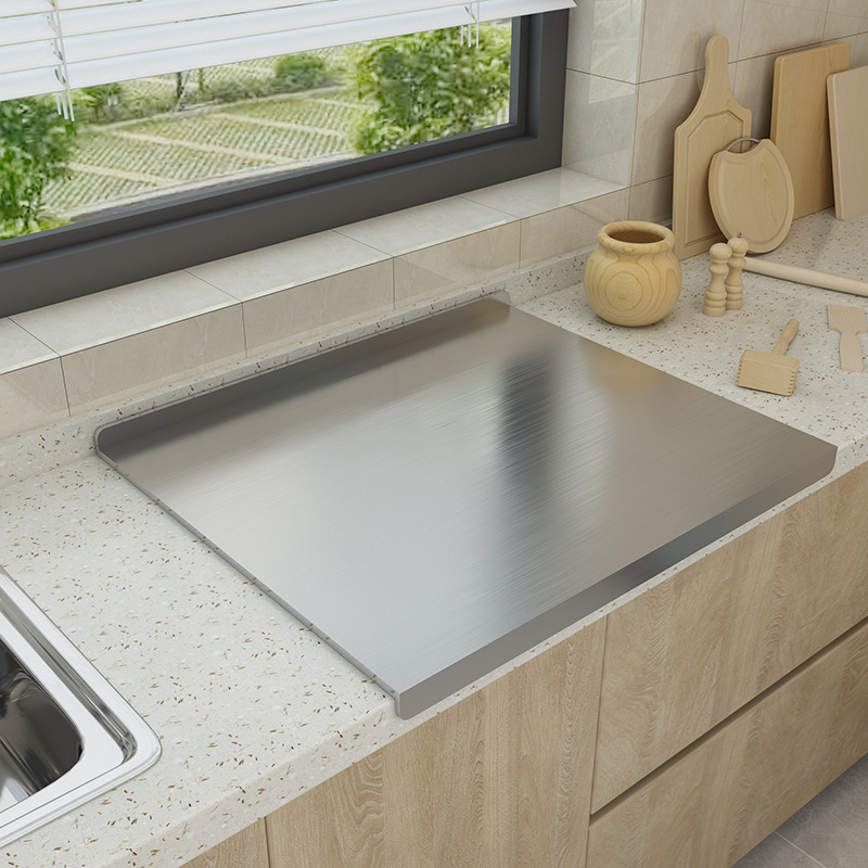 Nerūdijančio plieno sustorinta dvipusė pjaustymo lentelė buitinei pjaustymo lentai makaronų kočiojimui, minkymo plokštė, vaisių pjaustymas, virtuvės reikmenys plaukams