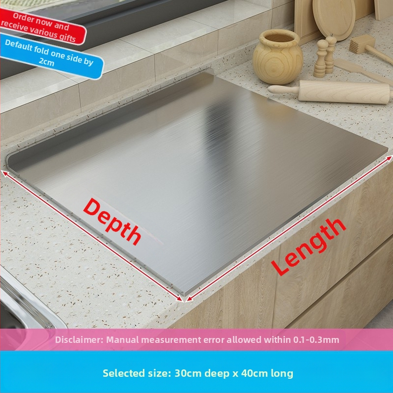 Nerūdijančio plieno sustorinta dvipusė pjaustymo lentelė buitinei pjaustymo lentai makaronų kočiojimui, minkymo plokštė, vaisių pjaustymas, virtuvės reikmenys plaukams