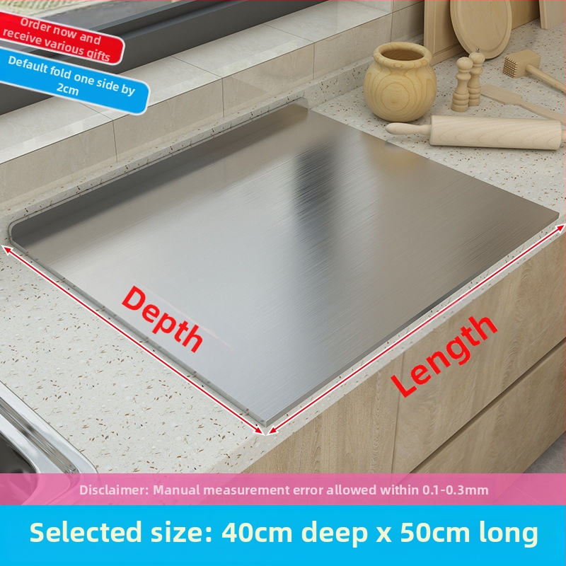 Nerūdijančio plieno sustorinta dvipusė pjaustymo lentelė buitinei pjaustymo lentai makaronų kočiojimui, minkymo plokštė, vaisių pjaustymas, virtuvės reikmenys plaukams
