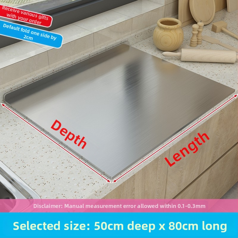 Nerūdijančio plieno sustorinta dvipusė pjaustymo lentelė buitinei pjaustymo lentai makaronų kočiojimui, minkymo plokštė, vaisių pjaustymas, virtuvės reikmenys plaukams