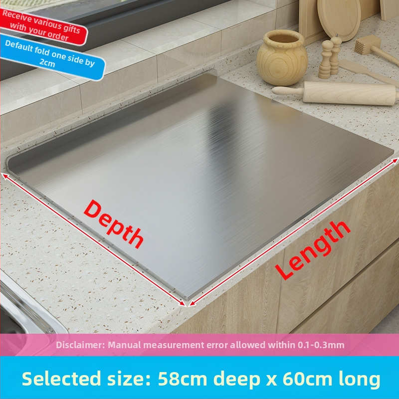 Nerūdijančio plieno sustorinta dvipusė pjaustymo lentelė buitinei pjaustymo lentai makaronų kočiojimui, minkymo plokštė, vaisių pjaustymas, virtuvės reikmenys plaukams