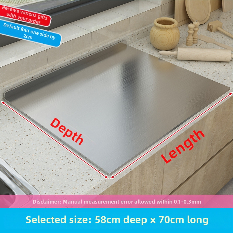 Nerūdijančio plieno sustorinta dvipusė pjaustymo lentelė buitinei pjaustymo lentai makaronų kočiojimui, minkymo plokštė, vaisių pjaustymas, virtuvės reikmenys plaukams