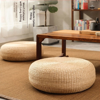 Futoni padi, ümara servaga Jaapani õlgedest pupupadi, padi, laheakna rõdu, kokkuvarisemiseta padi, meditatsioonimatt, meditatsioon