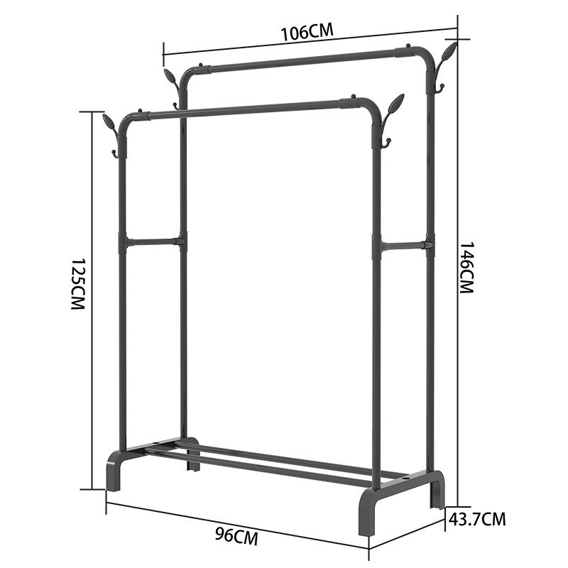 Lihtne panipaigaga riidepuu põrandal magamistoas elutoas lihtne riidepuu vertikaalne rõdu kuivatusrest hulgimüük