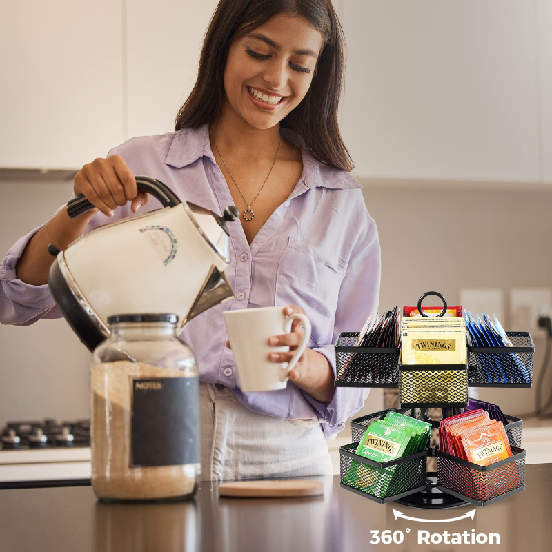 Кутия за съхранение на чайни пакетчета, желязна стойка за съхранение на кафе, двуслойна, многорешетъчна, магазин за млечен чай, стойка за съхранение на чайни пакетчета, трансгранична