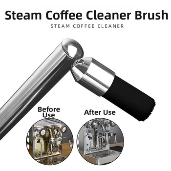 Espreso kavos aparato valymo įrankis, nailono šepetys, karšto medžio masyvo dėmių valymo kavos aparato garų valymo šepetys