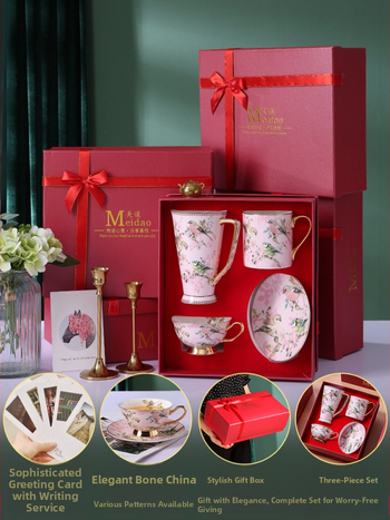 Meidao uhke kondiportselanist kohvitass, tipptasemel peen, täiustatud pärastlõunatee tass, kinkekarbis